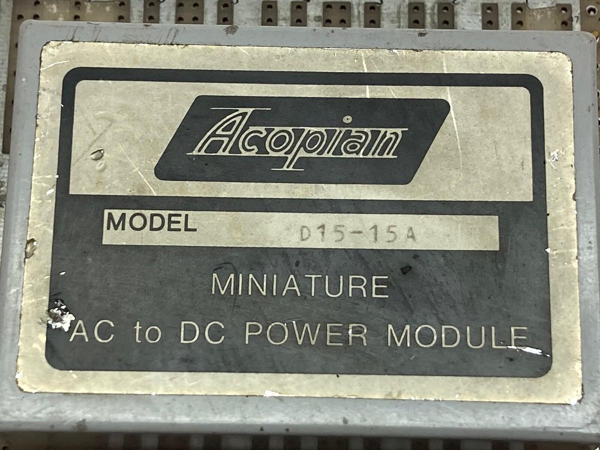 Used Acopian,D15-15A,Miniature AC to DC Power Module Board Assembly