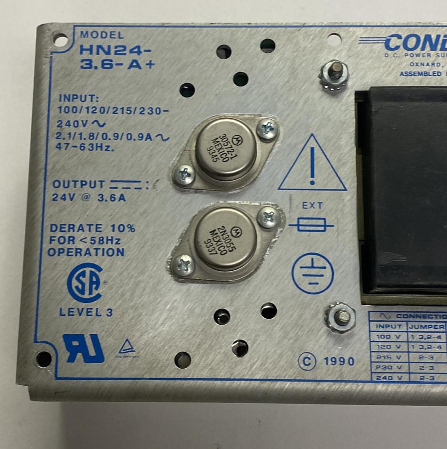 Used CONDOR POWER,HN24-3.6-A,POWER SUPPLY