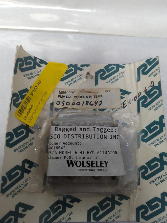 Used REXA,SP-S04455-W,6HT HYD ACTUATOR NEW SEALED
