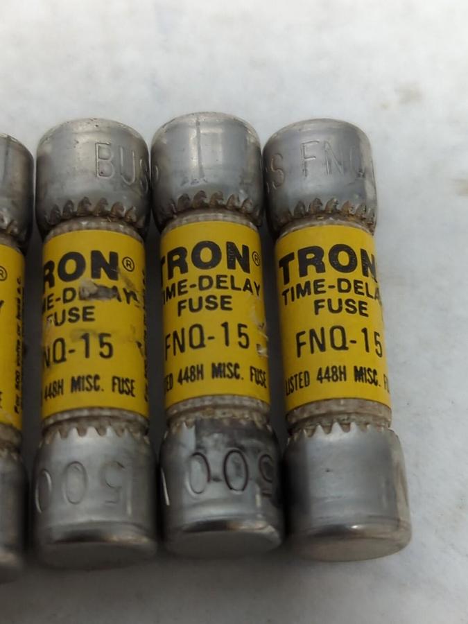 COOPER BUSSMANN,FNQ-15,TRON FUSE 15 AMP LOT OF 5 NOS