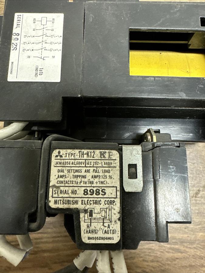 Used Mitsubishi,SD-K12,Contactor With TH-K12KP Overload Relay