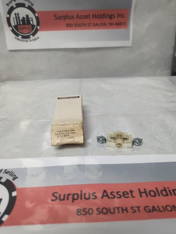 CUTLER HAMMER,D26MPF,RELAY POLE TYPE M NOS