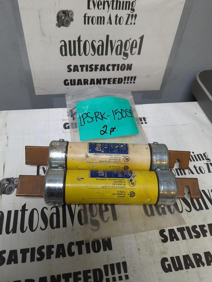 COOPER BUSSMANN,LPS-RK-150SP,LOW-PEAK FUSES LOT OF 2 NOS