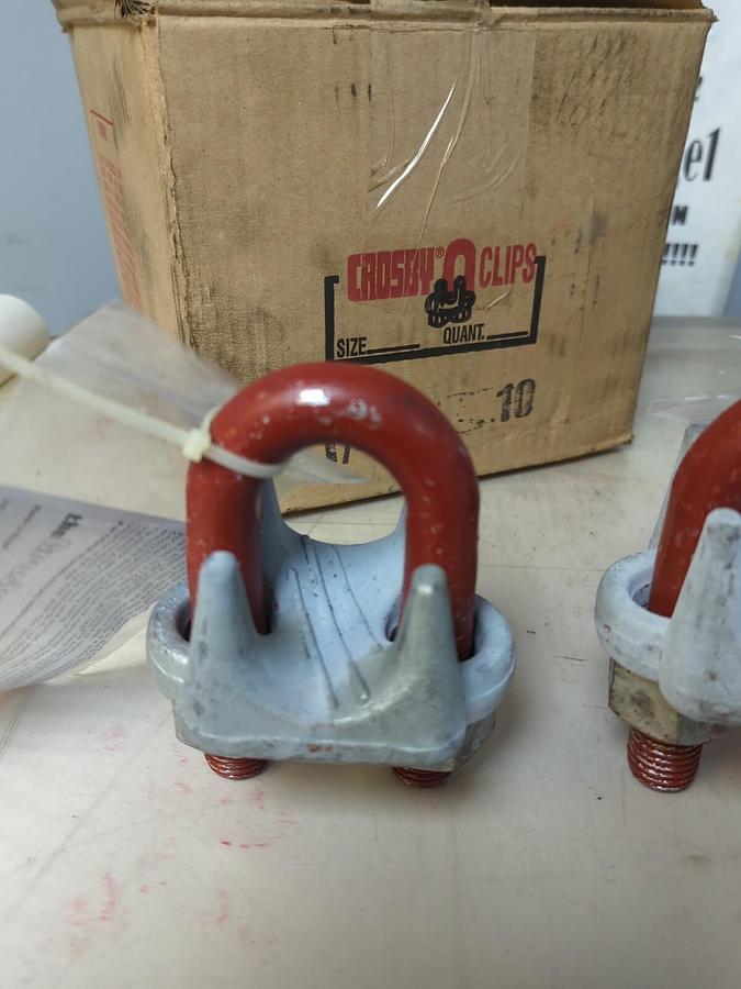 CROSBY,1-1/4 IN,WIRE ROPE CLIPS BOX OF 10 NEW