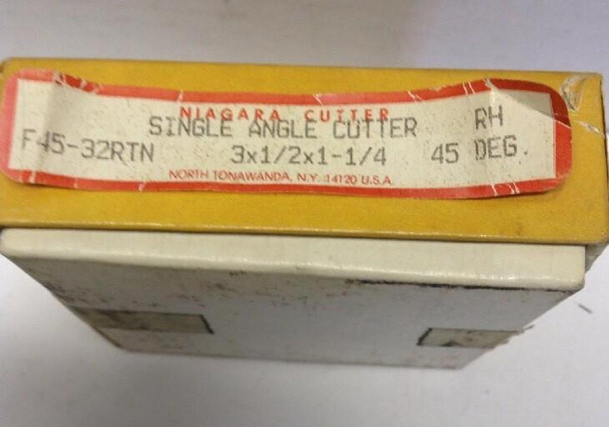 Niagara,F45-32RTN,Cutter Titanium Nitride Coated Single Angle Milling Cutter 3x1