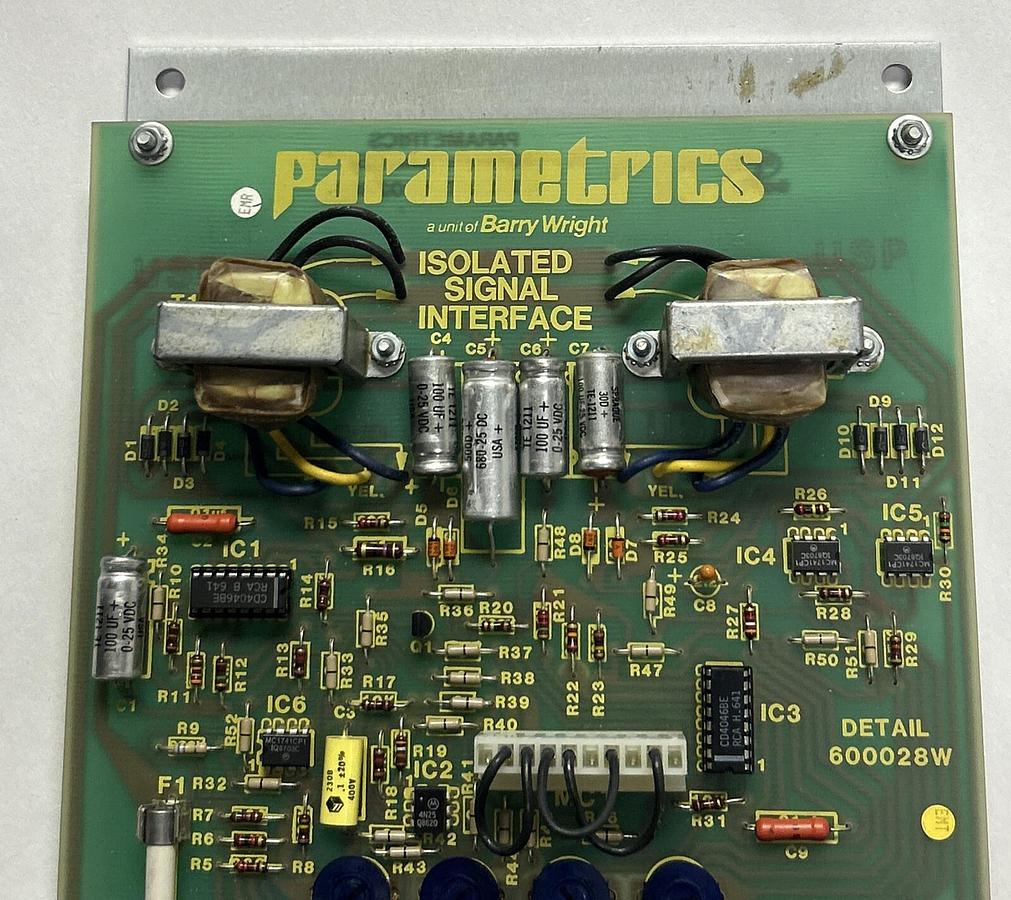 Used PARAMETRICS BARRY WRIGHT ASSY,600878, ISOLATED SIGNAL INTERFACE BOARD