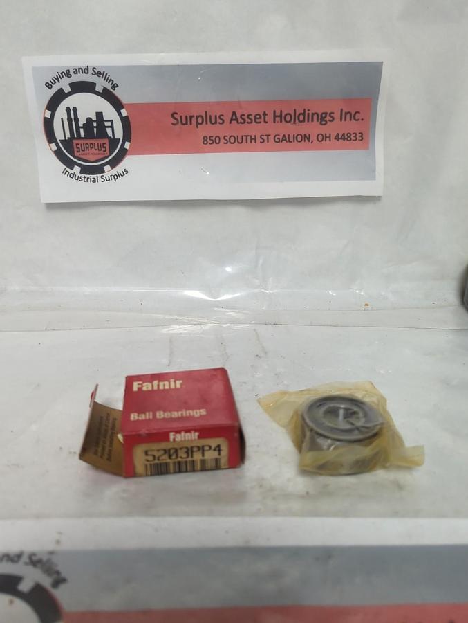 FAFNIR,5203PP4,DOUBLE ROW ANGULAR CONTACT BEARING NOS