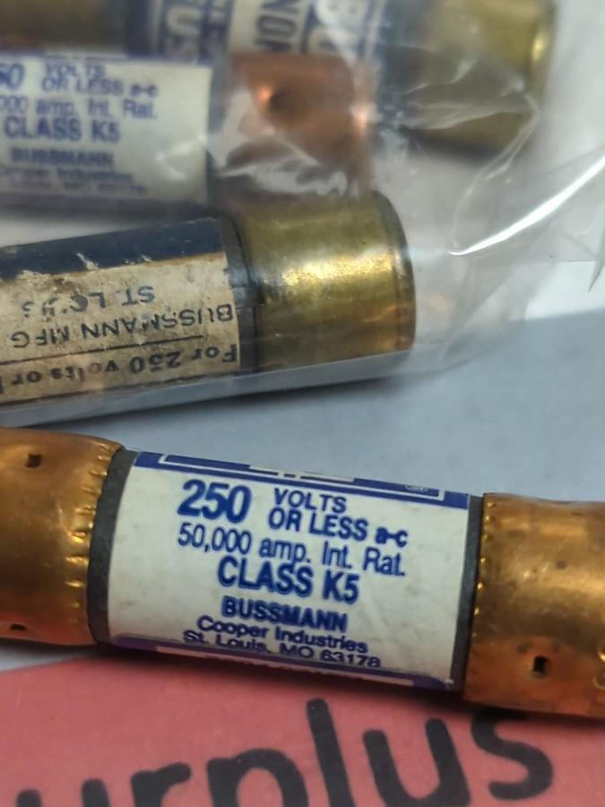 Used COOPER BUSSMANN,NON-15,ONE-TIME FUSE 15 AMP LOT OF 30 PRE-OWNED