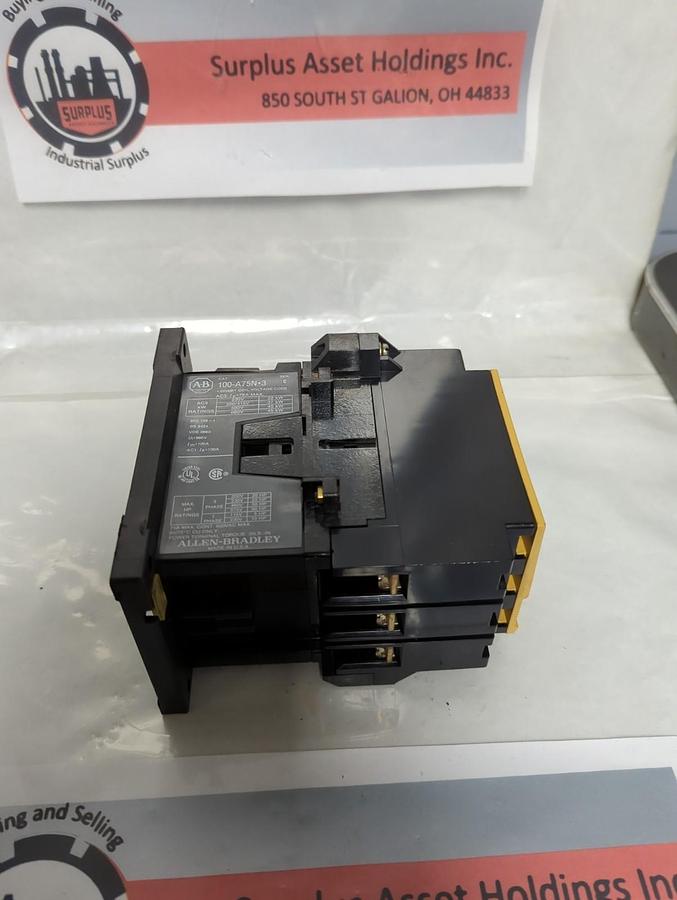 Used ALLEN BRADLEY,100-A75N*3,SERIES C CONTACTOR ASSEMBLY PRE-OWNED