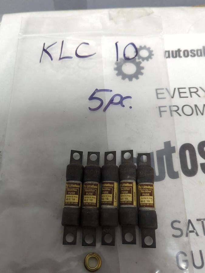 COOPER BUSSMANN,KLC10,RECTIFIER 10 AMP FUSE LOT OF 5 NOS