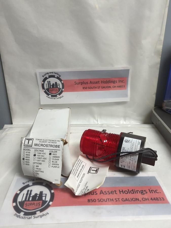 TOMAR,490S,MICROSTROBE INDICATOR LIGHT 120VAC RED NOS