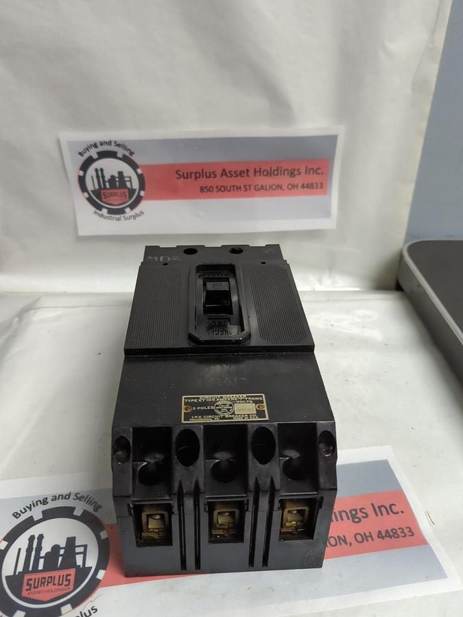 Used I-T-E,ET100,TYPE ET100 AMPERE "F" FRAME CIRCUIT BREAKER 3-POLE PRE-OWNED