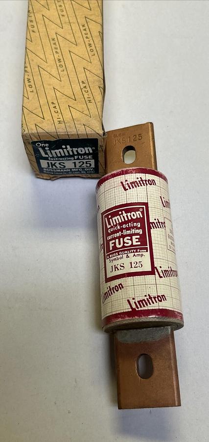 Used BUSSMANN,JKS125,FUSE 125A 600V NEW