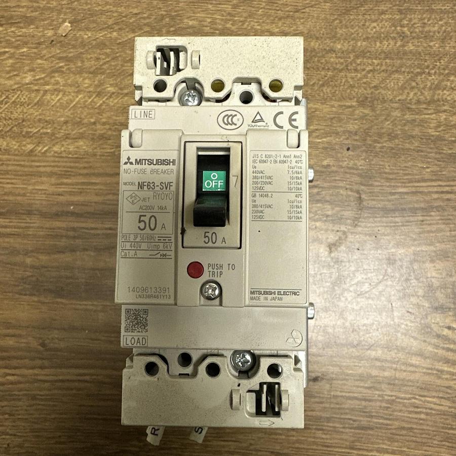 Used Mitsubishi,NF63-SVF,Circuit Breaker 50Amp