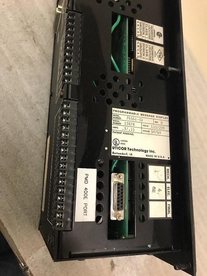 Used AVG UTICOR,76561-32,PROGRAMMABLE MESSAGE DISPLAY