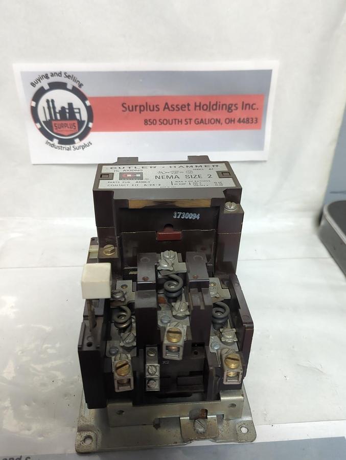 Used CUTLER-HAMMER,A10DN0,MOTOR STARTER SIZE 2 3-POLE 45 AMP PRE-OWNED
