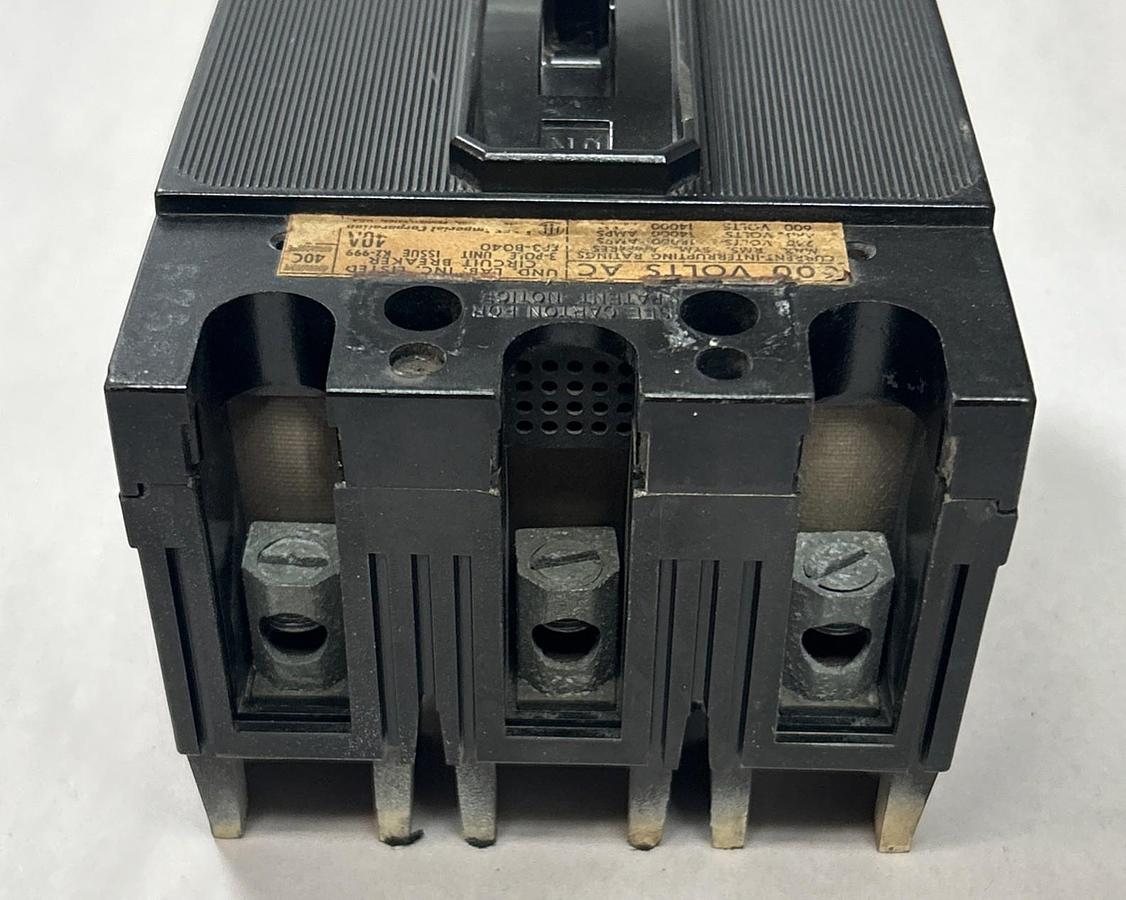 Used ITE,EF3-B040,CIRCUIT BREAKER 40A 600V 3P