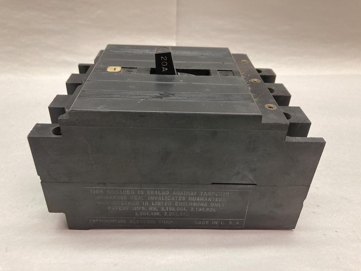 Used Westinghouse,E-7819,Circuit Breaker 20A 240V 3P