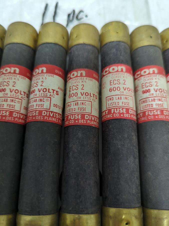 FEDERAL MOGUL ECON,ECS-2,FUSES 2 AMP LOT OF 11 NOS