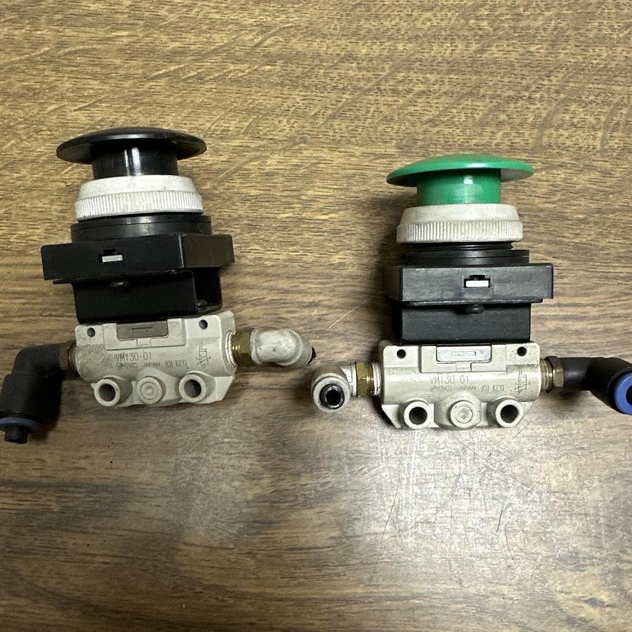 Used SMC,VMI130-01,w/Push Button LOT of 2