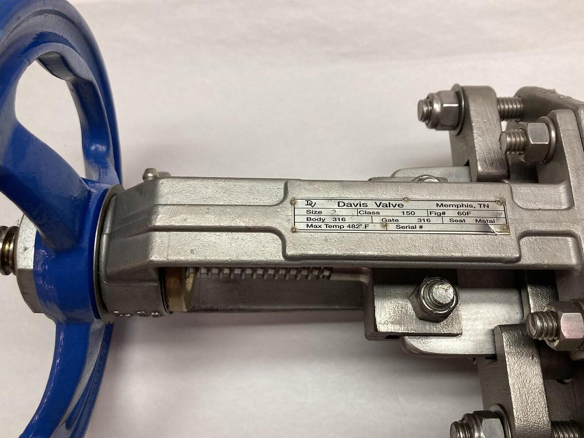 Davis,Class 150 60F,Knife Gate Valve Size 2.3