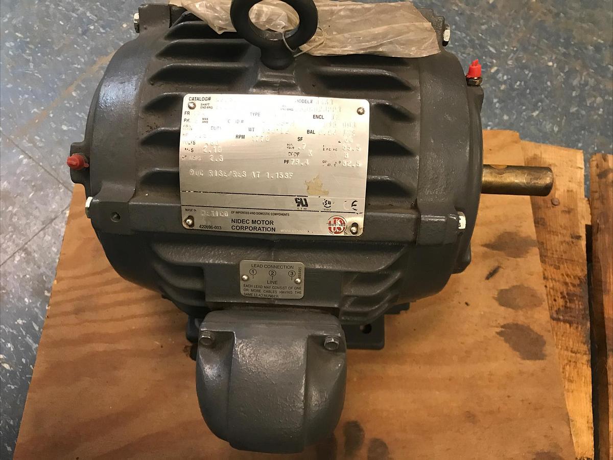 Nidec,A32S2C,Motor 1.5Hp 1770RPM 460V Frame 184