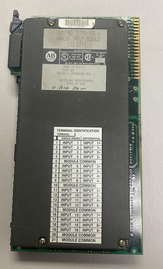 Used Allen-Bradley,1771-IFE,Analog Input Module