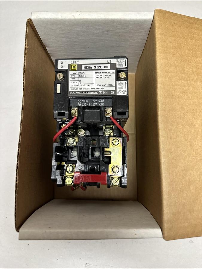 Used Square D,8536SAG11,Size 00 Motor Starter