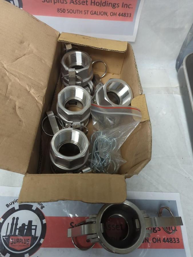 DIXON,G125-D-SS,STAINLESS STEEL CAM&GROOVE COUPLER 1-1/4 INCH LOT OF 5 NOS