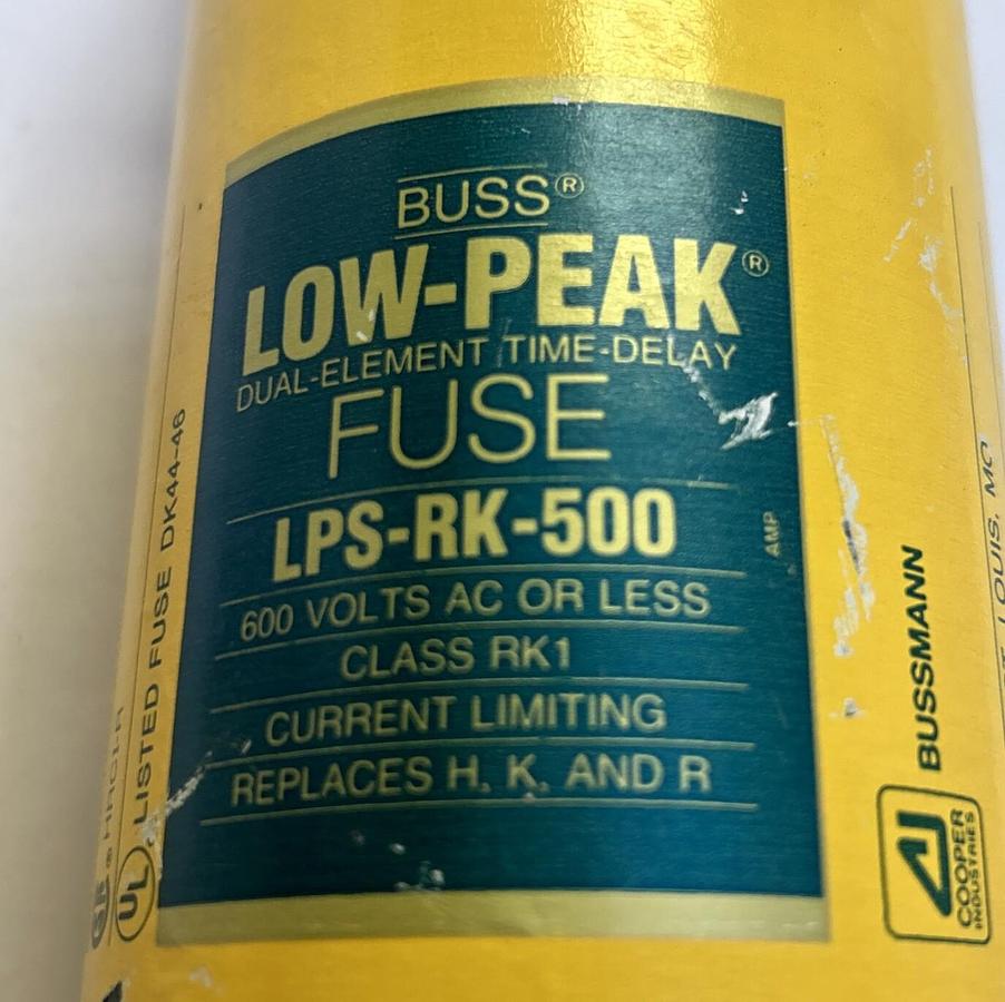 Used BUSSMANN,LPS-RK-500,FUSE 500A 600V