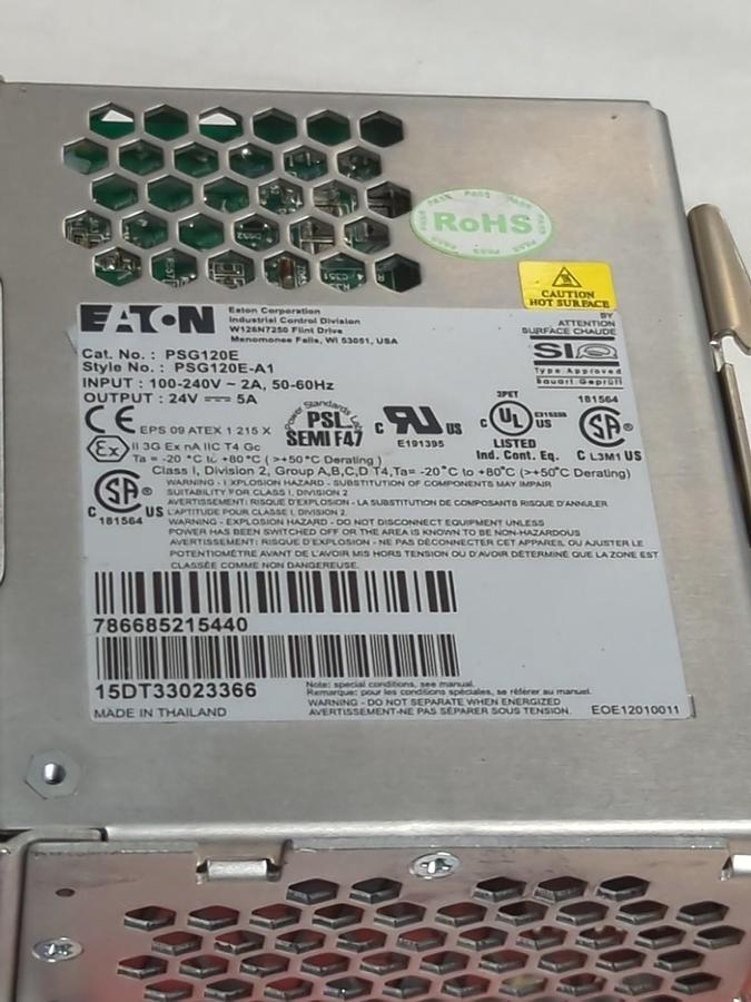 Used EATON,PSG102E,POWER SUPPLY 100-240V 2A 50/60HZ PRE-OWNED