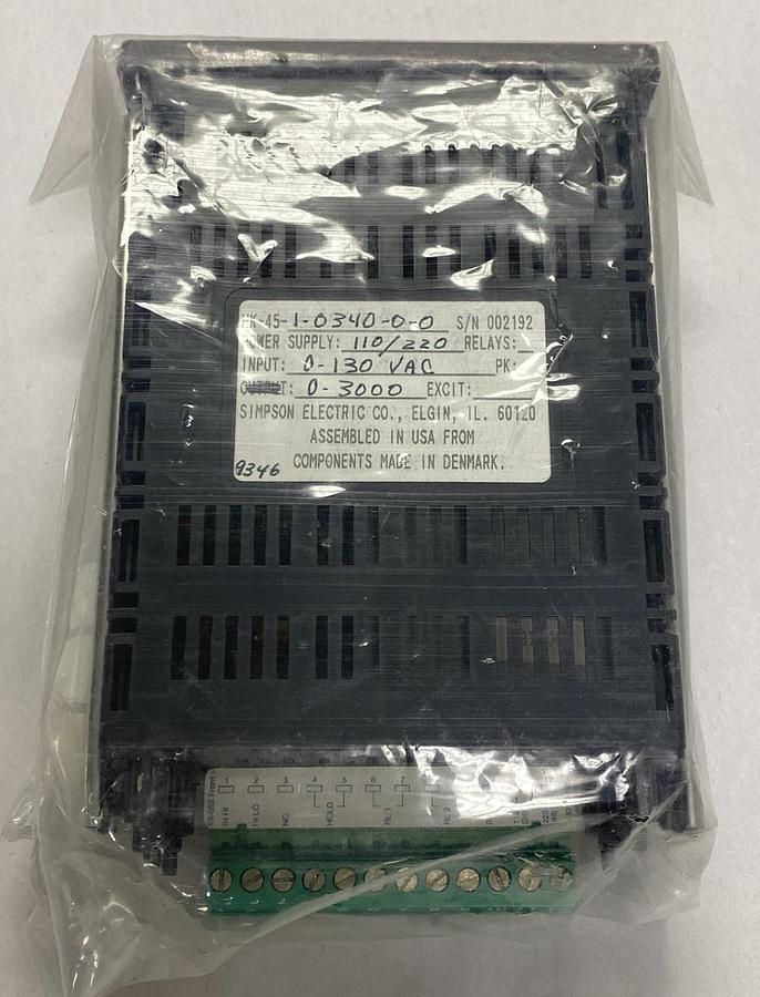 Simpson,HK-45-1-0340-0-0,Digital Panel Meter NOS
