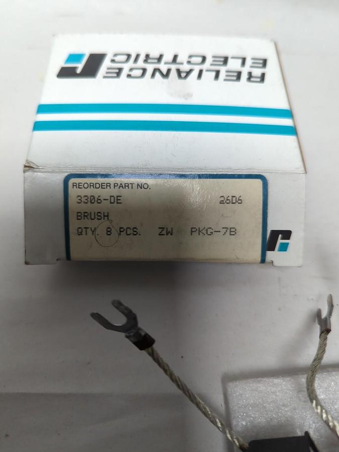 RELIANCE ELECTRIC,3306-DE,CARBON BRUSHES BOX OF 8 PIECES NOS