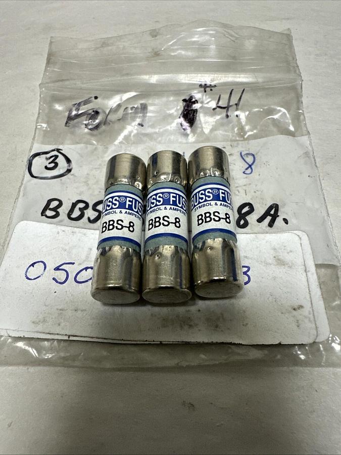 Buss,BBS-8,Fast Acting Fuse LOT of 3