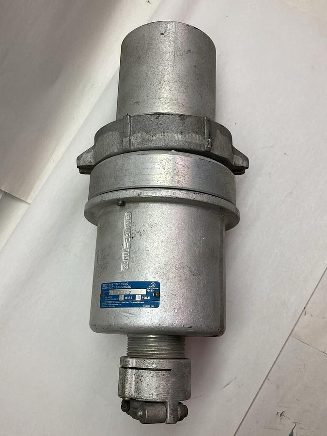 Used Crouse-Hinds,AP20465-M80,3-Wire Arktite Plug 200A 600V 4-Pole Style 2
