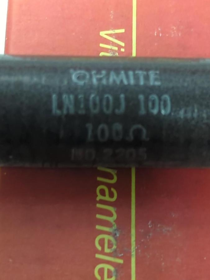 OHMITE,LN100J100,RESISTOR 100 WATT 100 OHM NOS