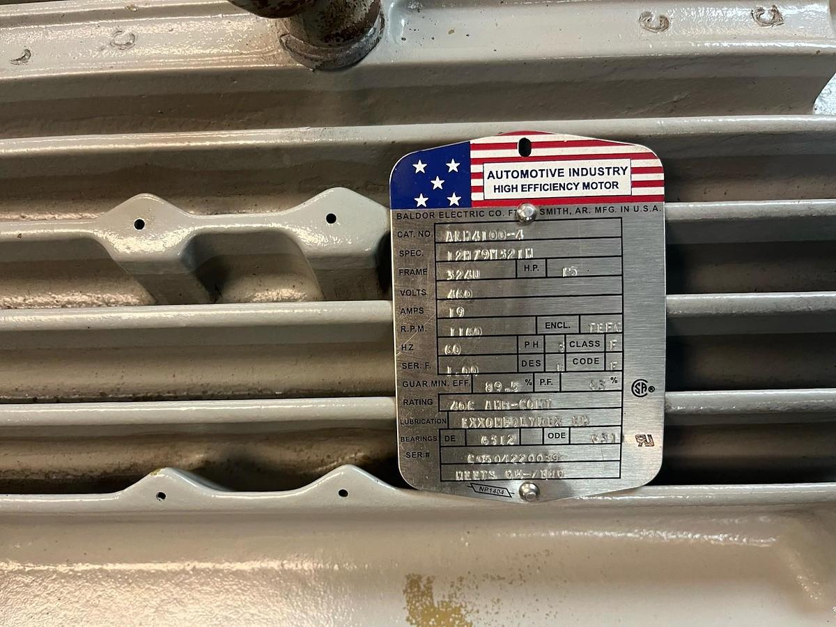 Used BALDOR,AEM4100-4,AUTOMOTIVE INDUSTRY MOTOR 15HP 324U 3PH 1160RPM