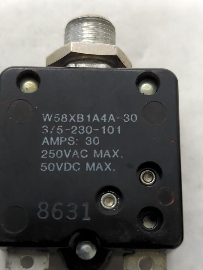 Used AMF,W58XB1A4A-30,RESET THERMAL CIRCUIT BREAKER 30 AMP LOT OF 2 PRE-OWNED