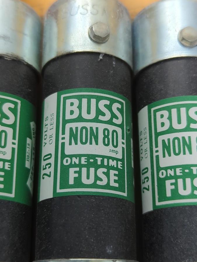 COOPER BUSSMANN,NON 80,ONE-TIME 80 AMP FUSES PACK OF 5 NOS