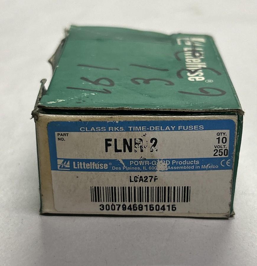 LITTELFUSE,FLNR2,FUSE 2A 250V LOT OF 10 NEW