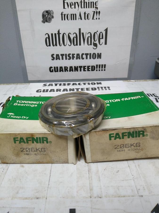 Fafnir,206KG,Deep Groove Ball Bearing Lot of 2 NOS