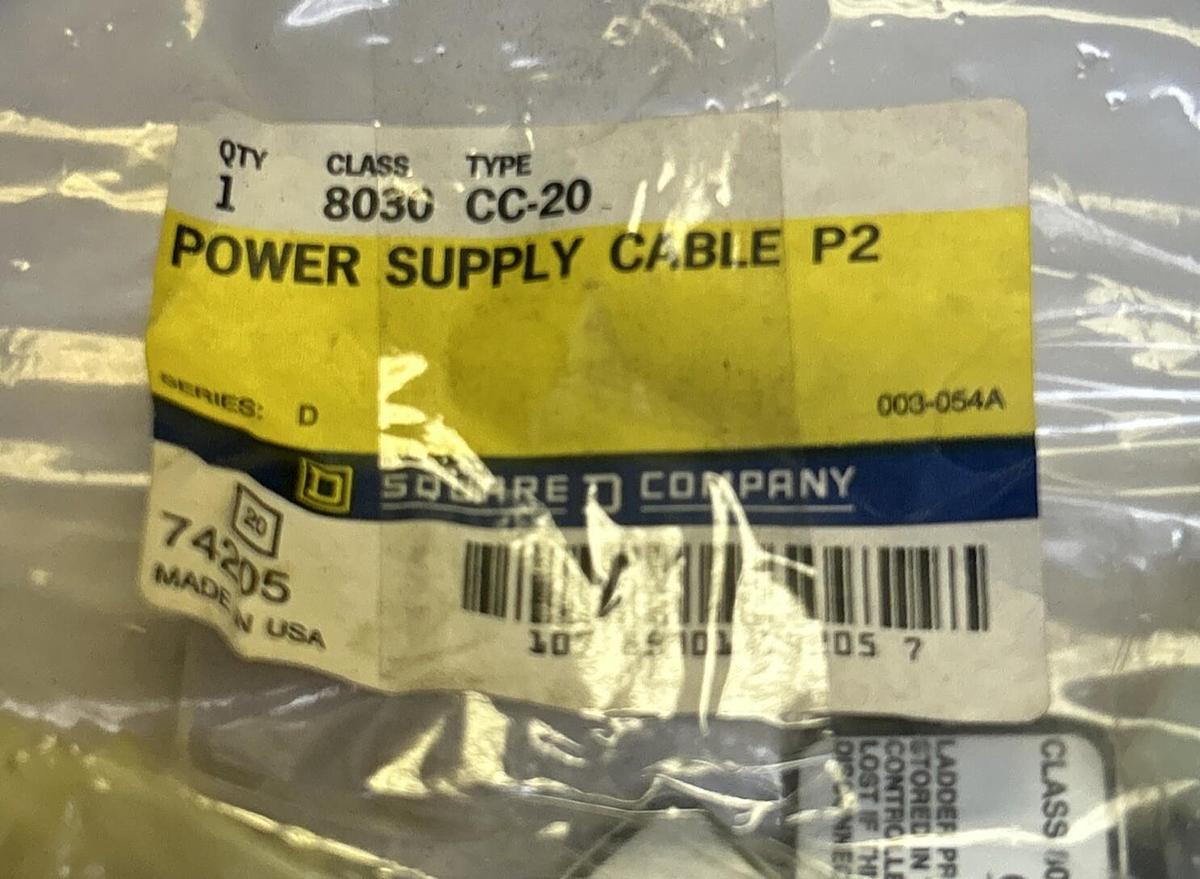 Used SQUARE D,8030CC-20,POWER SUPPLY CABLE NEW