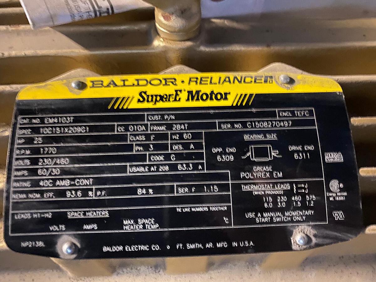 Used APEX Hardy,HPP-MD5006-25HP, Sound Reducing Enclosure 5003-21L2 Tuthill Blower