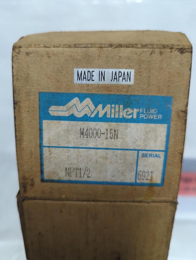 MILLER FLUID POWER,M4000-15N,PNEUMATIC OIL MIST FILTER 1/2 INCH NPT NOS