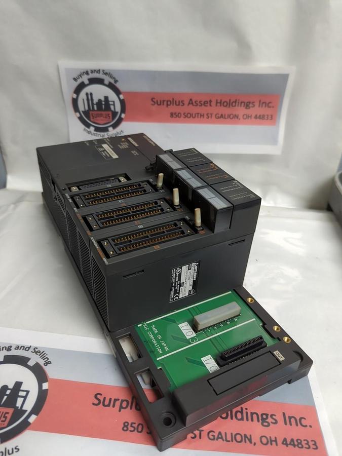 Used MITSUBISHI,A1SJHCPU,MELSEC PROG. CONTROLLER LOGIC/RACK WITH (3) A1SY42 MODULES