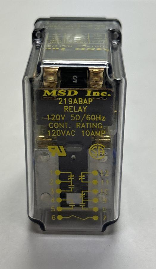 MSD INC,219ABAP,RELAY 120V NOS