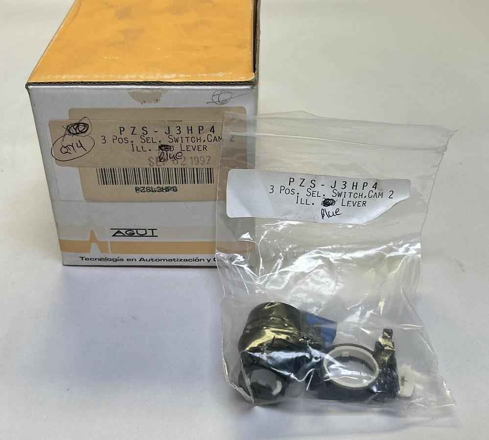 AGUT,PZS-J3HP4,BLUE SELECTOR SWITCH LOT OF 4 NOS