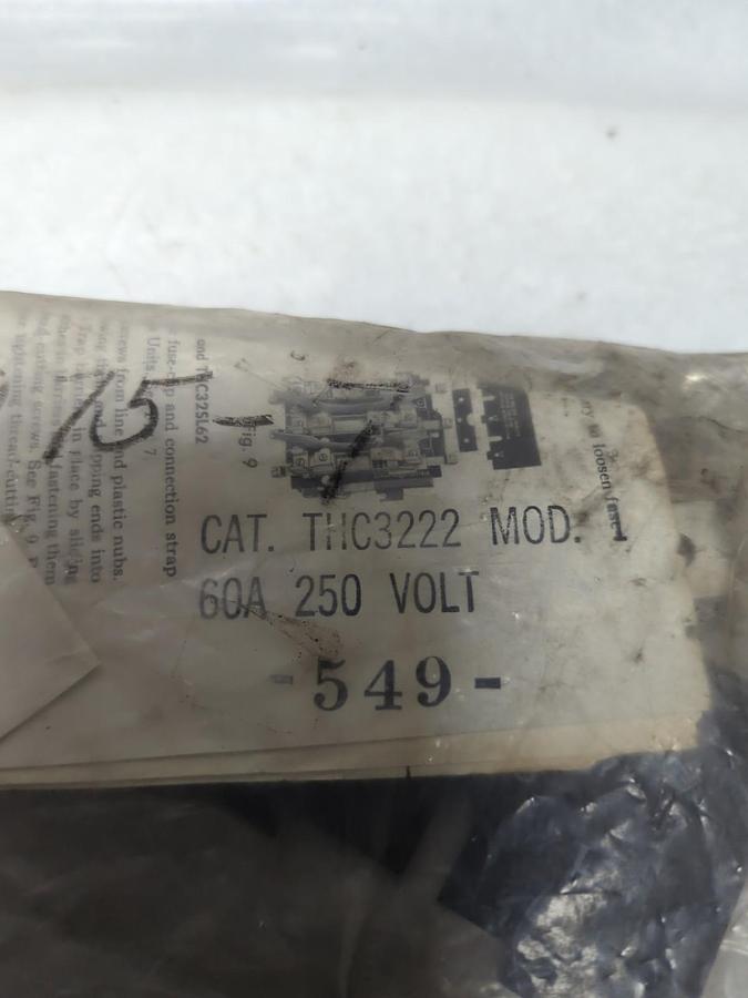 GENERAL ELECTRIC,THC3222,FUSING KIT 60A 350V NOS