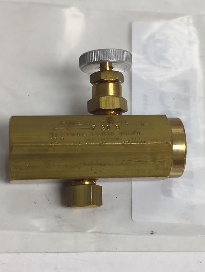 DELTROL,F20B,PNEU-TROL 3/8 INCH FLOW CONTROL VALVE NOS