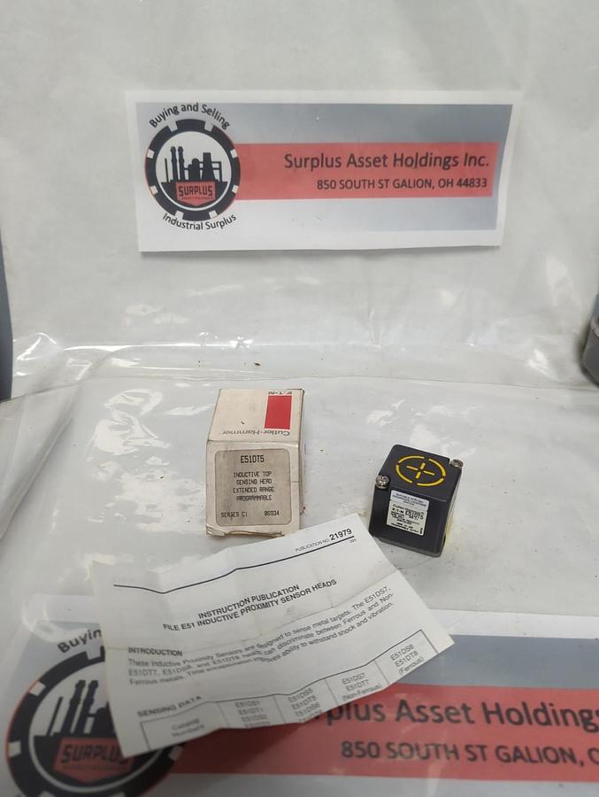 CUTLER HAMMER,E51DT5,SERIES C INDUCTIVE TOP SENSING PROX HEAD NOS